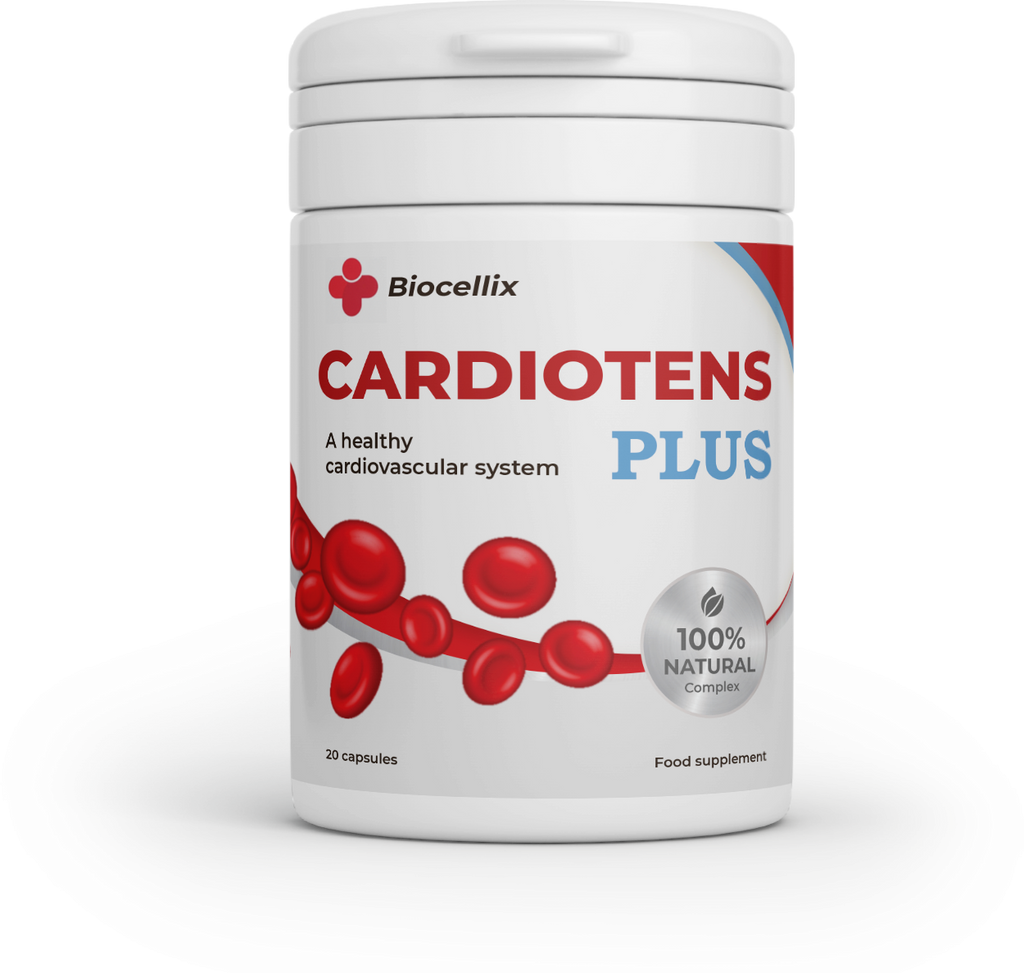 Cardiotens Plus – Complemento Cardiovascular con Melisa, Espino y Ajo 20 Cápsulas