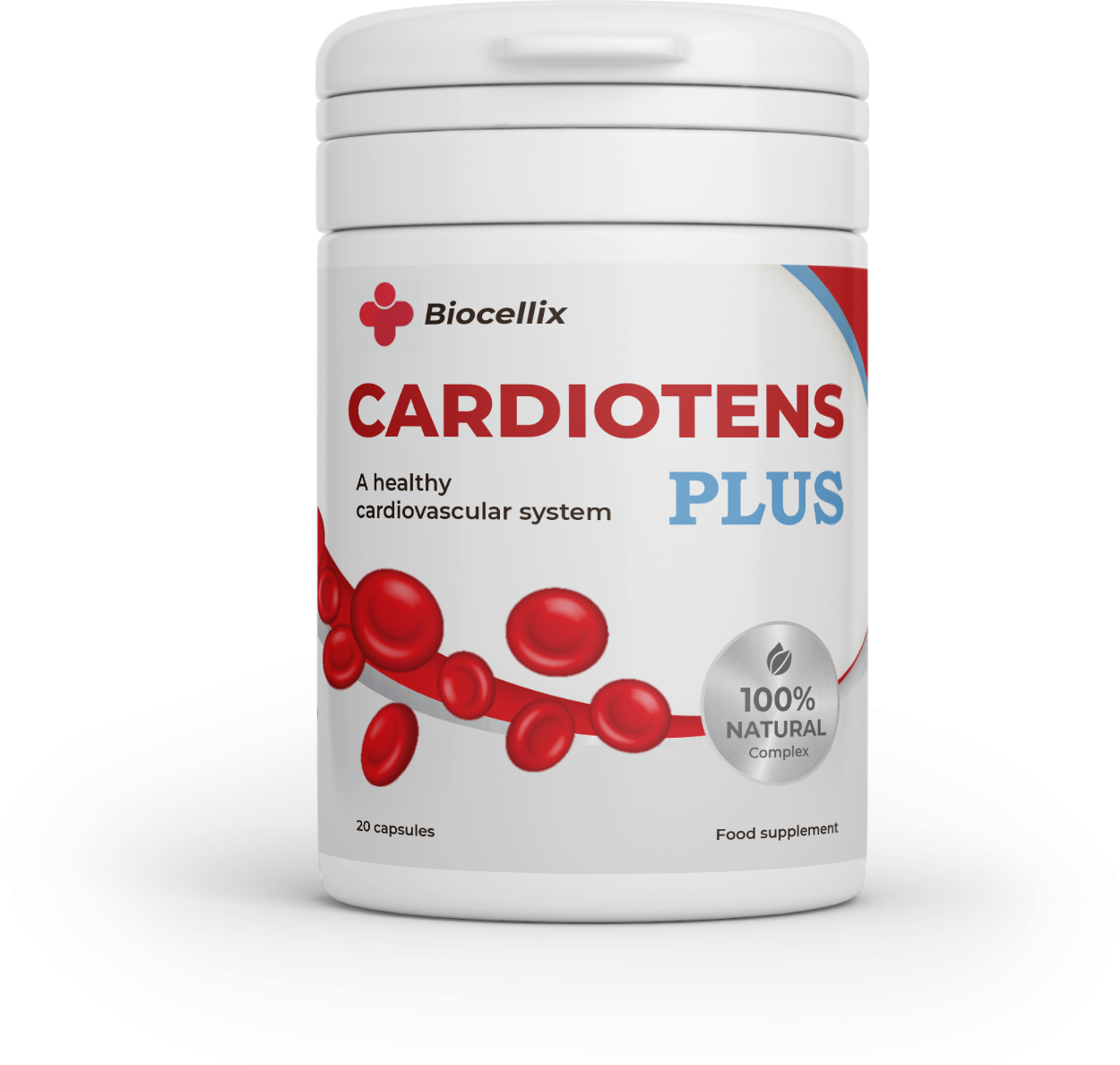 Cardiotens Plus – Complemento Cardiovascular con Melisa, Espino y Ajo 20 Cápsulas