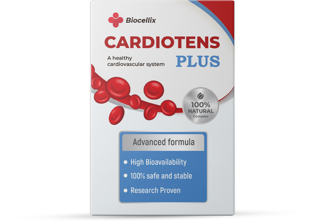 Cardiotens Plus – Complemento Cardiovascular con Melisa, Espino y Ajo 20 Cápsulas