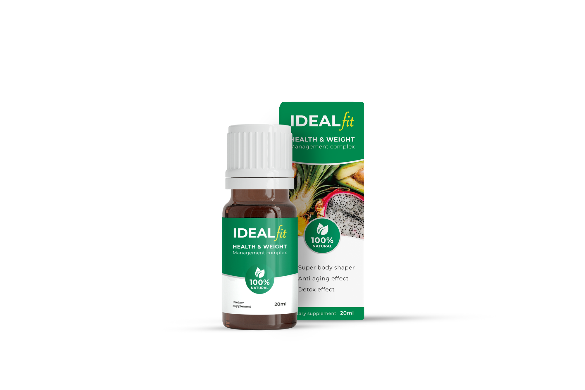 IdealFit Gotas – Apoyo al Metabolismo y Control de Peso con L-Carnitina y Te Verde 20ml