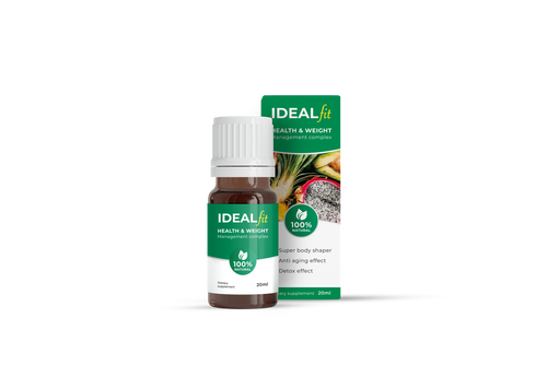 IdealFit Gotas – Apoyo al Metabolismo y Control de Peso con L-Carnitina y Te Verde 20ml