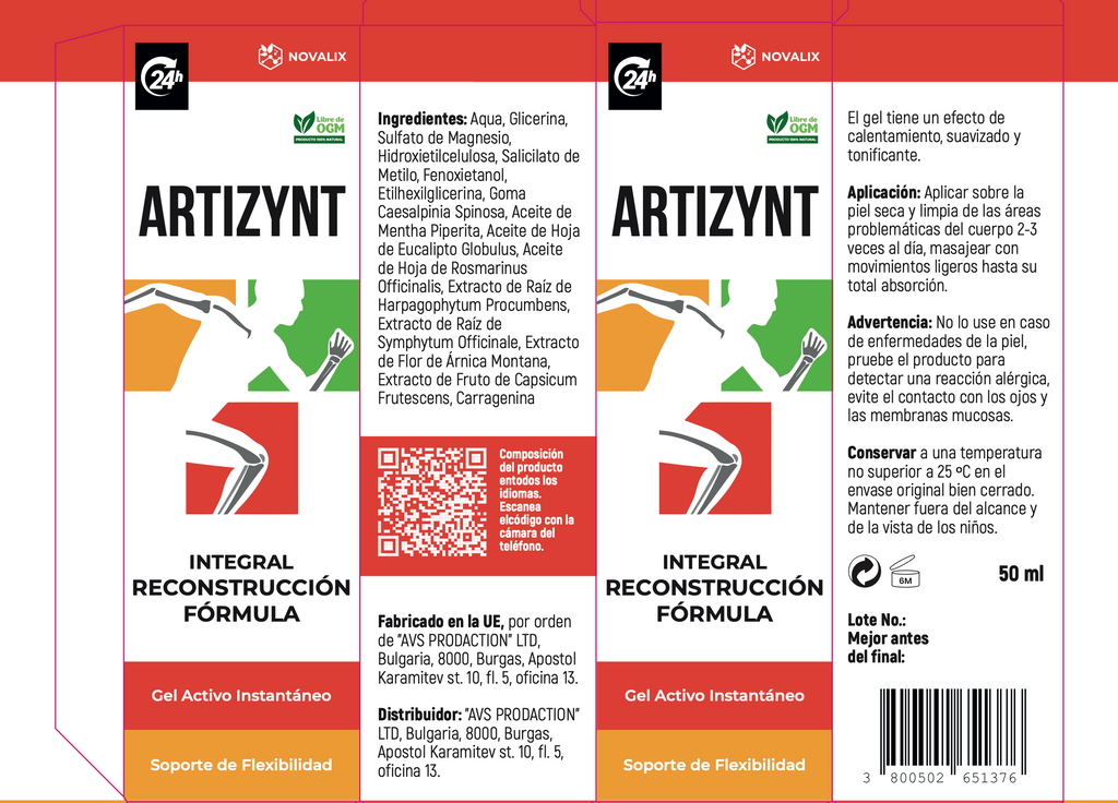 Artizynt Gel Para Articulaciones – Efecto Frío Calor con Árnica, Harpagofito y Mentol