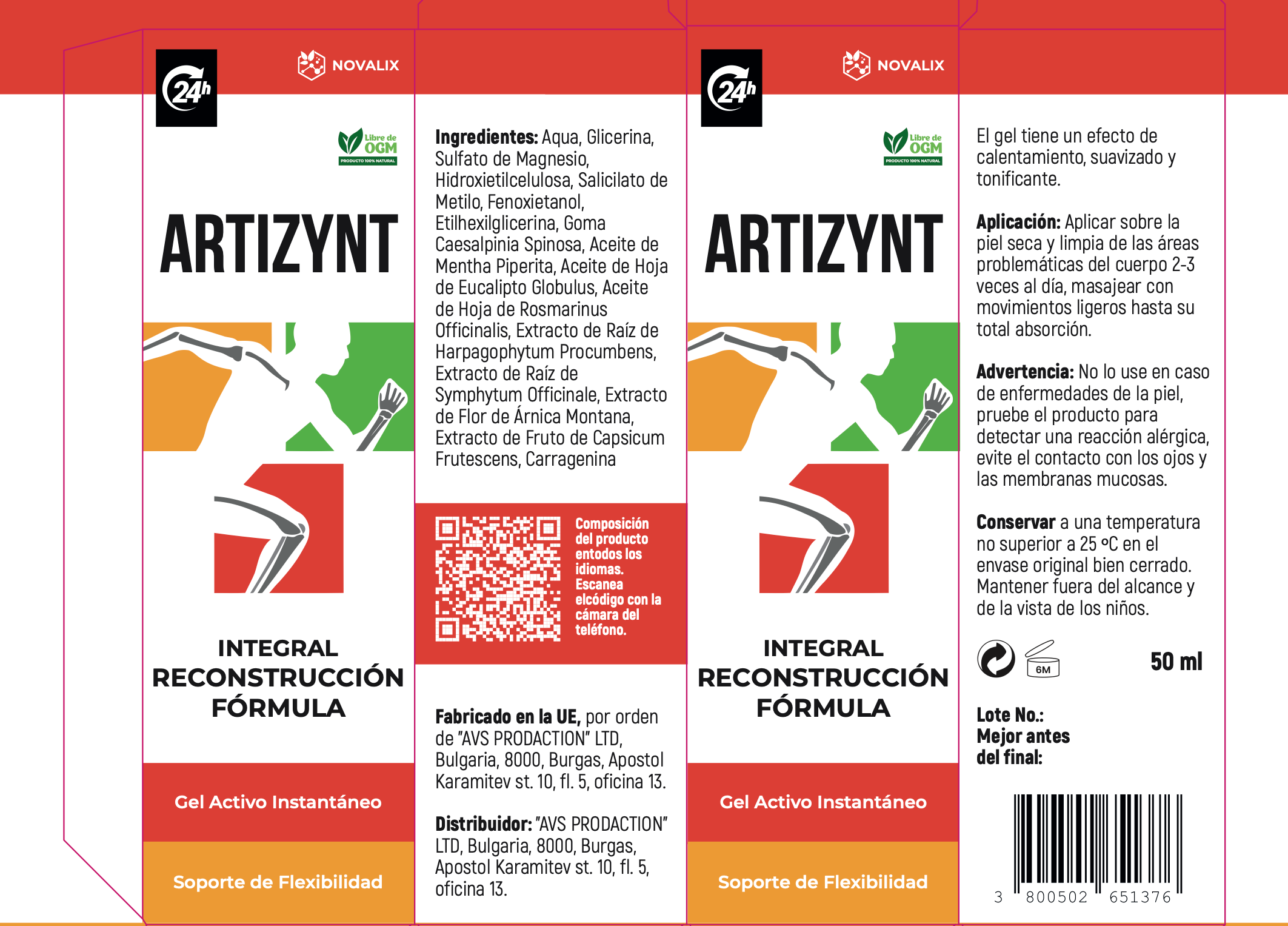Artizynt Gel Para Articulaciones – Efecto Frío Calor con Árnica, Harpagofito y Mentol